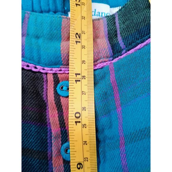 Sundance Truly Tartan Plaid Flannel Pajama Pants boho 90s vintage style vibrant - Picture 11 of 11